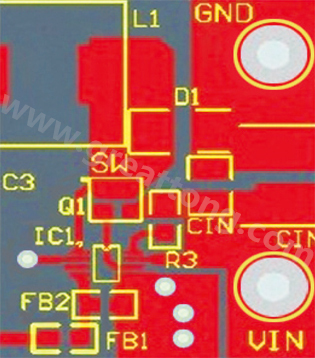 星節(jié)點連接地平面及兩個小電流接地連接(IC和分壓器)。
