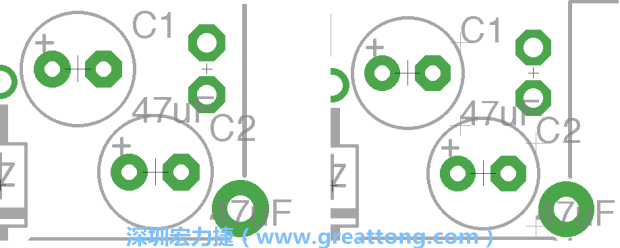 如果你尚未使用「分離工具（Smash Tool）」將所有的名稱和量值標簽從各自對應的元件上分離，你將會發(fā)現(xiàn)你無法從元件上獨立地移動一個尚未進行分離的標簽（如左下圖所示），但是對于已經(jīng)執(zhí)行過分離的元件（如右下圖所示）來說，它們的標簽都可以獨立地操作。