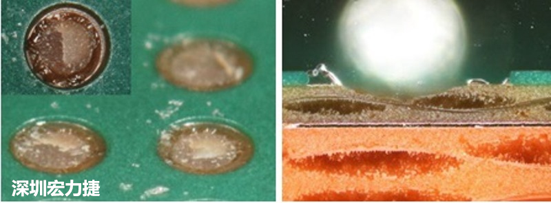 圖15-冷球拉力試驗后，C材料的橫截面?zhèn)纫晥D